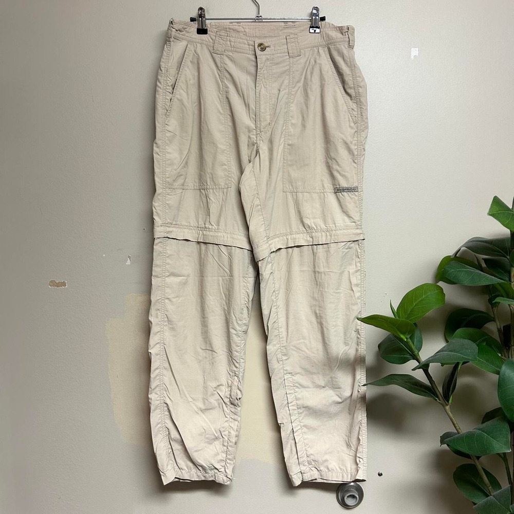 Exofficio Mens Buzz Off Convertible Hiking Pants Cream Khaki Y2K M 34x29